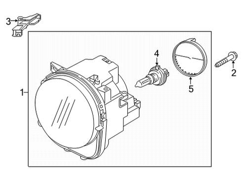 2018 Jeep Renegade Bulbs Headlight Left Diagram for 68360352AA