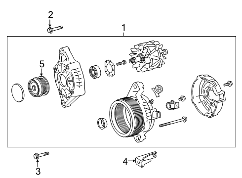 2019 Toyota Avalon Alternator Alternator Assembly With Regulator Diagram for 27060-0P440