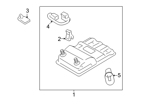 2009 Toyota Venza Overhead Console Overhead Console Diagram for 63650-0T010-A0