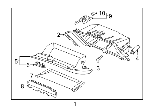 Diagram for 2018 Buick LaCrosse Glove Box