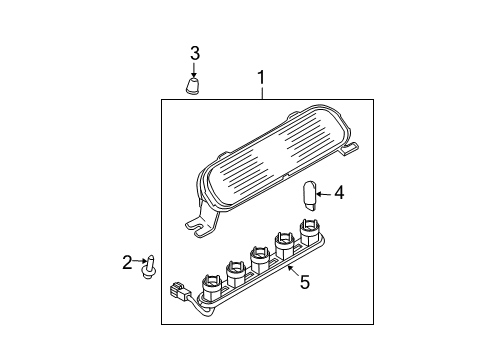 2008 Kia Sorento Bulbs Bulb Holder & Wiring Assembly Diagram for 927533E000