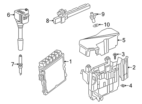 2021 BMW 840i Gran Coupe Powertrain Control Spark Plug, High Power Diagram for 12122455258