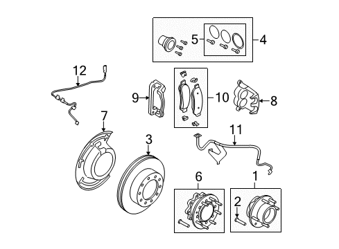 2013 Ford F-350 Super Duty Brake Components Seal Kit Diagram for 5C3Z-1K106-AB