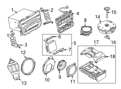 2017 Nissan 370Z Sound System Speaker Unit Diagram for 28157-JM20A