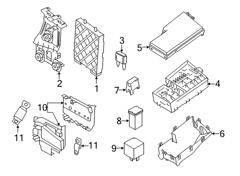 2022 Ford Transit Connect Fuse & Relay Fuse Holder Diagram for KT1Z-14526-B