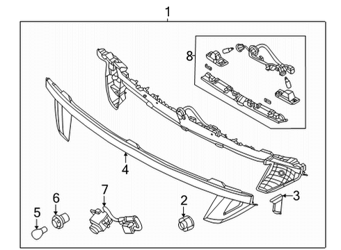 2022 Hyundai Tucson Tail Lamps COVER-RR COMBINATION LAMP, LH Diagram for 92431-CW000