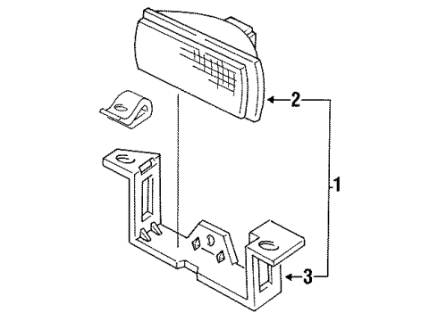 1991 Oldsmobile Cutlass Supreme Fog Lamps Lamp Asm-Front Fog Diagram for 16514855