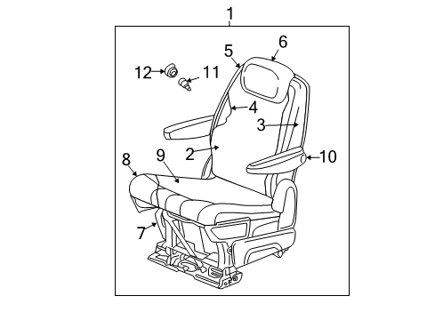2008 Chrysler Town & Country Second Row Seats Foam-Seat Back Diagram for 68027730AA