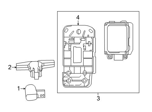 2018 Nissan Maxima Lane Departure Warning Controller Assembly-SONAR Diagram for 28532-3JA2C