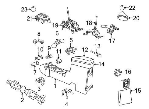 2008 Chrysler PT Cruiser Rear Door Knob-GEARSHIFT Diagram for 1BX45DKAAB