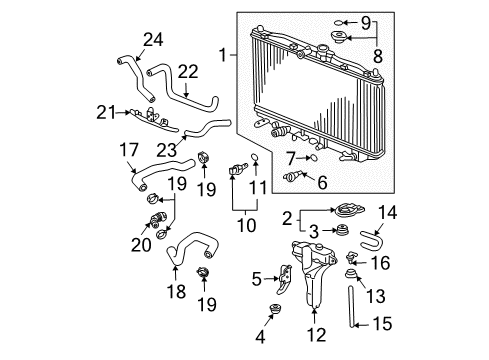 2005 Acura TSX Radiator & Components HOSE (515MM) (ATF) Diagram for 25211-RBA-305