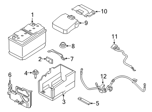 2021 Ford Transit Connect Battery Positive Cable Diagram for KV6Z-14300-U