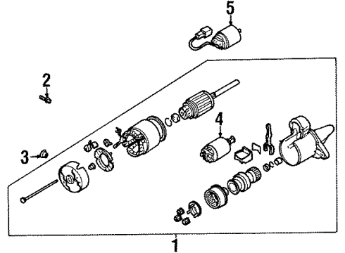 1999 Infiniti G20 Starter Bolt Diagram for 01121-03751