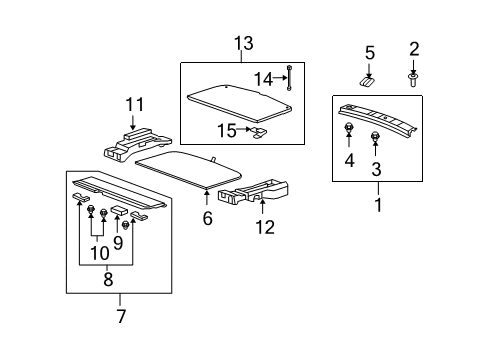 2007 Acura RDX Interior Trim - Rear Body Lock, Left Front Diagram for 84408-STK-A01