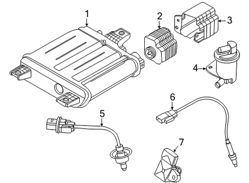 2022 Hyundai Tucson Emission Components CANISTER ASSY Diagram for 31420-P0500