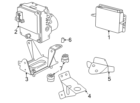 1997 BMW 740iL ABS Components Bracket Hydro Unit Diagram for 34511090652