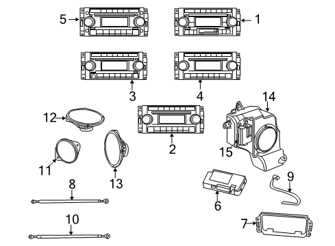 2008 Jeep Patriot Sound System Module-TELEMATICS Diagram for 68232225AA