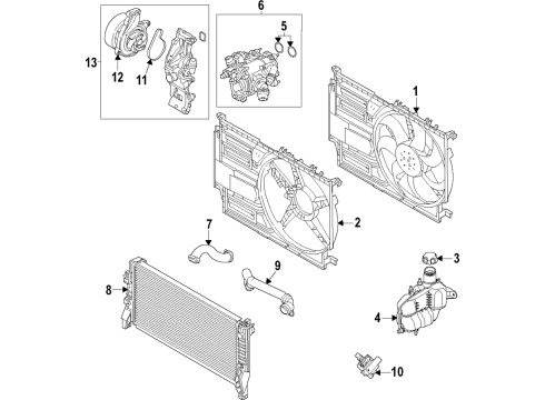 2021 Mini Cooper Cooling System, Radiator, Water Pump, Cooling Fan PREFORMED SEAL Diagram for 11539430898