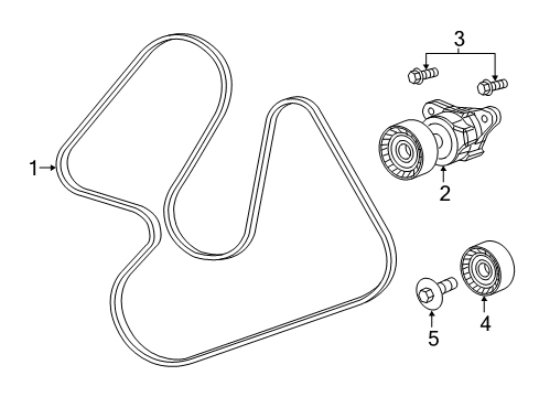 2017 Ram ProMaster City Belts & Pulleys Belt-SERPENTINE Diagram for 5281238AA