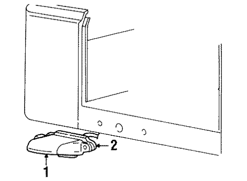 1995 Jeep Wrangler License Lamps Lamp-License Plate Diagram for 56003898