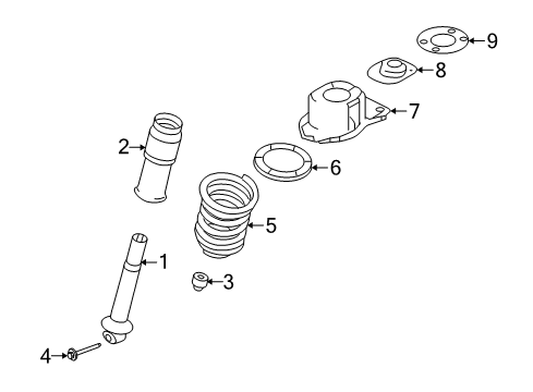 2005 Mercury Montego Shocks & Components - Rear Bushing Diagram for 5G1Z-18A161-AA