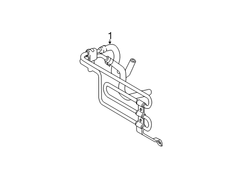 2006 Toyota Highlander Power Steering Oil Cooler Power Steering Cooler Diagram for 44402-48032