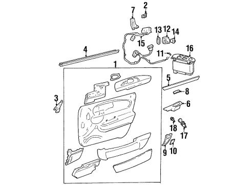 2001 Lincoln Continental Fuel Door Belt Weatherstrip Diagram for F5OY5421456A
