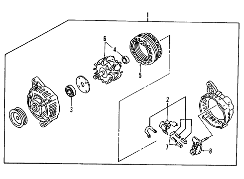 1994 Nissan Quest Alternator Regulator Assy-Ic Diagram for 23215-0B000