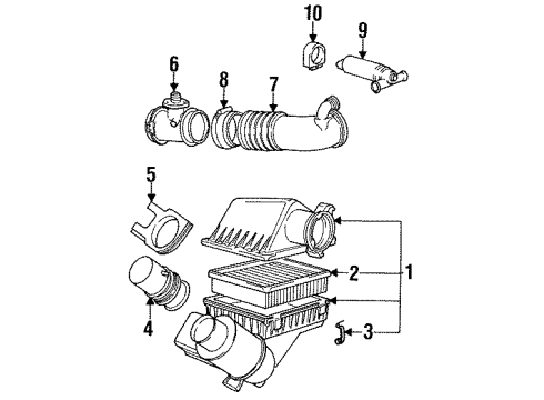 1995 BMW 530i Powertrain Control Rubber Mounting Diagram for 13411736144