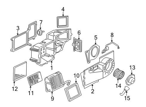 1999 Chevrolet Express 1500 Air Conditioner Drier Diagram for 15005371
