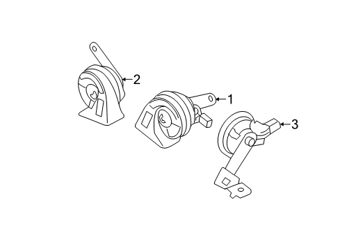 2015 Kia Sorento Horn Horn Assembly-Burglar Alarm Diagram for 966302P100