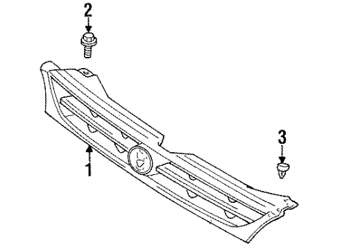 1996 Toyota Camry Grille & Components Grille Clip Diagram for 90541-06047