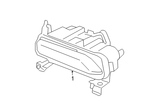 2021 Kia Telluride Fog Lamps Front Fog Lamp Assembly Diagram for 92201S9000