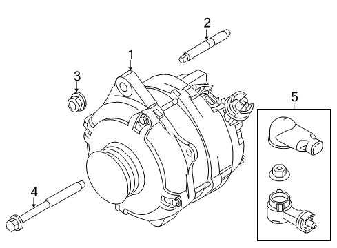 2010 Ford Taurus Alternator Alternator Diagram for 8G1Z-10346-A