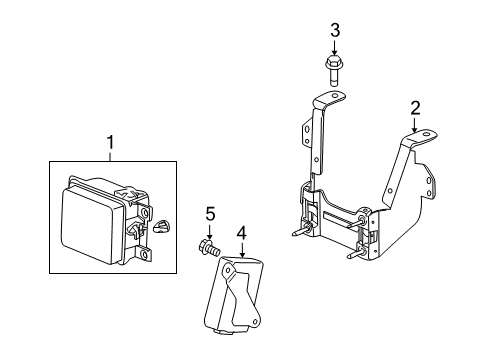 2012 Acura ZDX Cruise Control System Bracket Assembly Diagram for 36801-SZN-A01