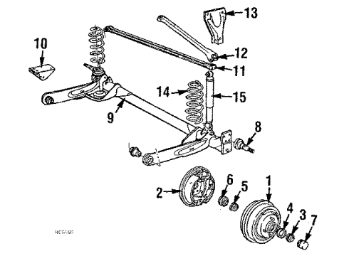 1989 Chrysler LeBaron Rear Brakes Adapter-Disc Brake CALIPER Diagram for 4383536