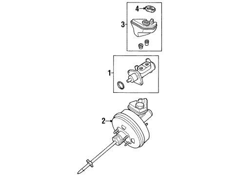 1998 Ford Contour Hydraulic System Overhaul Kit Diagram for F6RZ2004AA