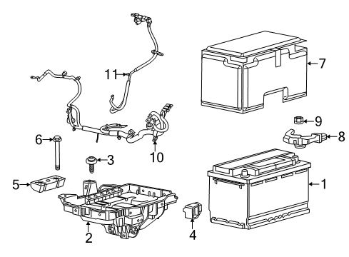 2018 Jeep Cherokee Battery Sensor-Battery Diagram for 68310163AC