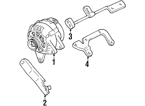 1999 Oldsmobile Intrigue Alternator GENERATOR Assembly (Remanufacture) Diagram for 19244738