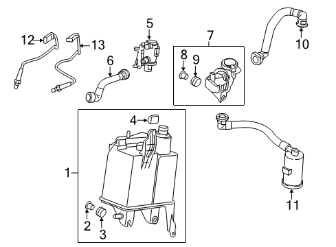 2016 BMW X5 Powertrain Control Activated Charcoal Filter Diagram for 16117438139