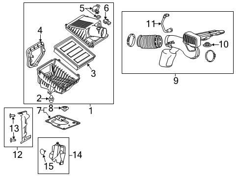 2018 GMC Sierra 3500 HD Filters PCV Tube Diagram for 12609373