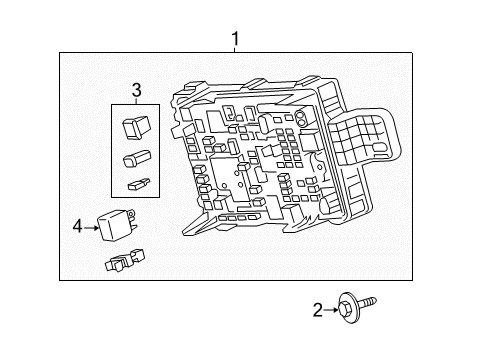 2020 Cadillac CT6 Fuse & Relay Fuse & Relay Box Diagram for 84460010