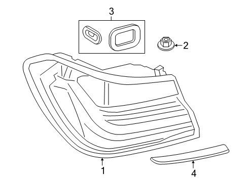 2017 BMW M760i xDrive Tail Lamps Left Rear Moulding Diagram for 63217378075