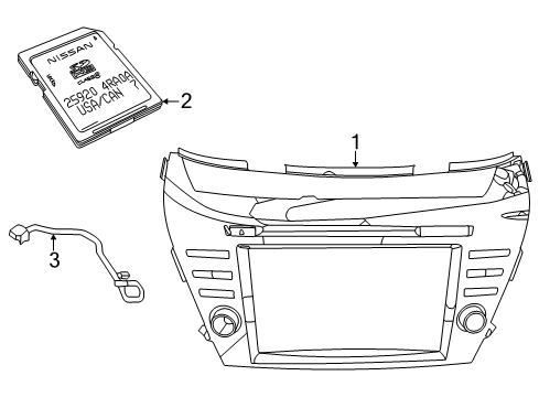 2018 Nissan Murano Navigation System Antenna Assy-Gps Diagram for 25975-5AA0A