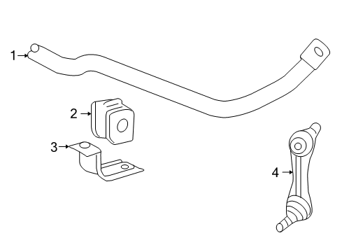 2010 Chevrolet Corvette Stabilizer Bar & Components - Rear Stabilizer Bar Clamp Diagram for 25933429