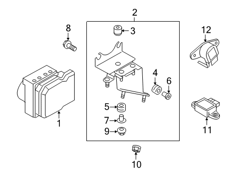 2012 Infiniti M35h Hydraulic System Control Assembly-Brake Diagram for 46007-1MA5C