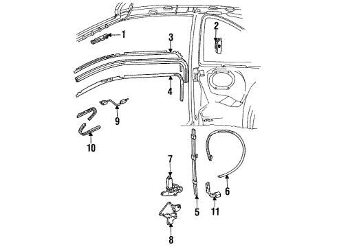 1992 Ford Thunderbird Passive Restraints Control Module Diagram for F2SZ14A679A