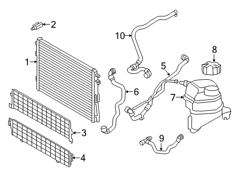 2021 BMW 330e Intercooler LINE FROM RADIATOR Diagram for 17128654864