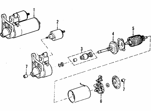 1988 Eagle Premier Starter Starter Motor Diagram for 33004180