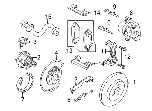 2007 Chevrolet Monte Carlo Brake Components Caliper Support Bolt Diagram for 18023069